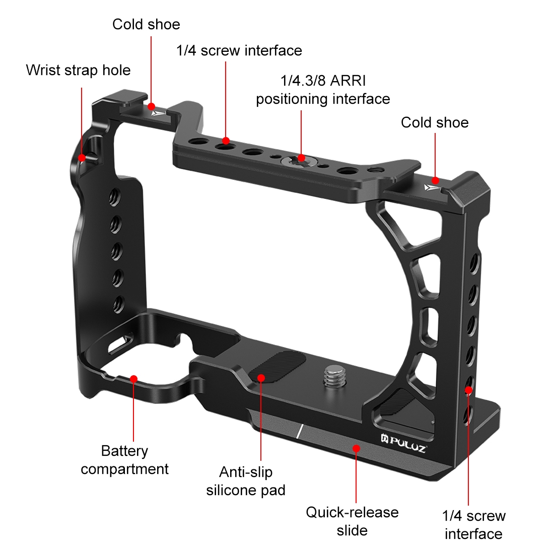 PULUZ Metal Camera Cage Expans - Sony Camera A6400 recension och pris