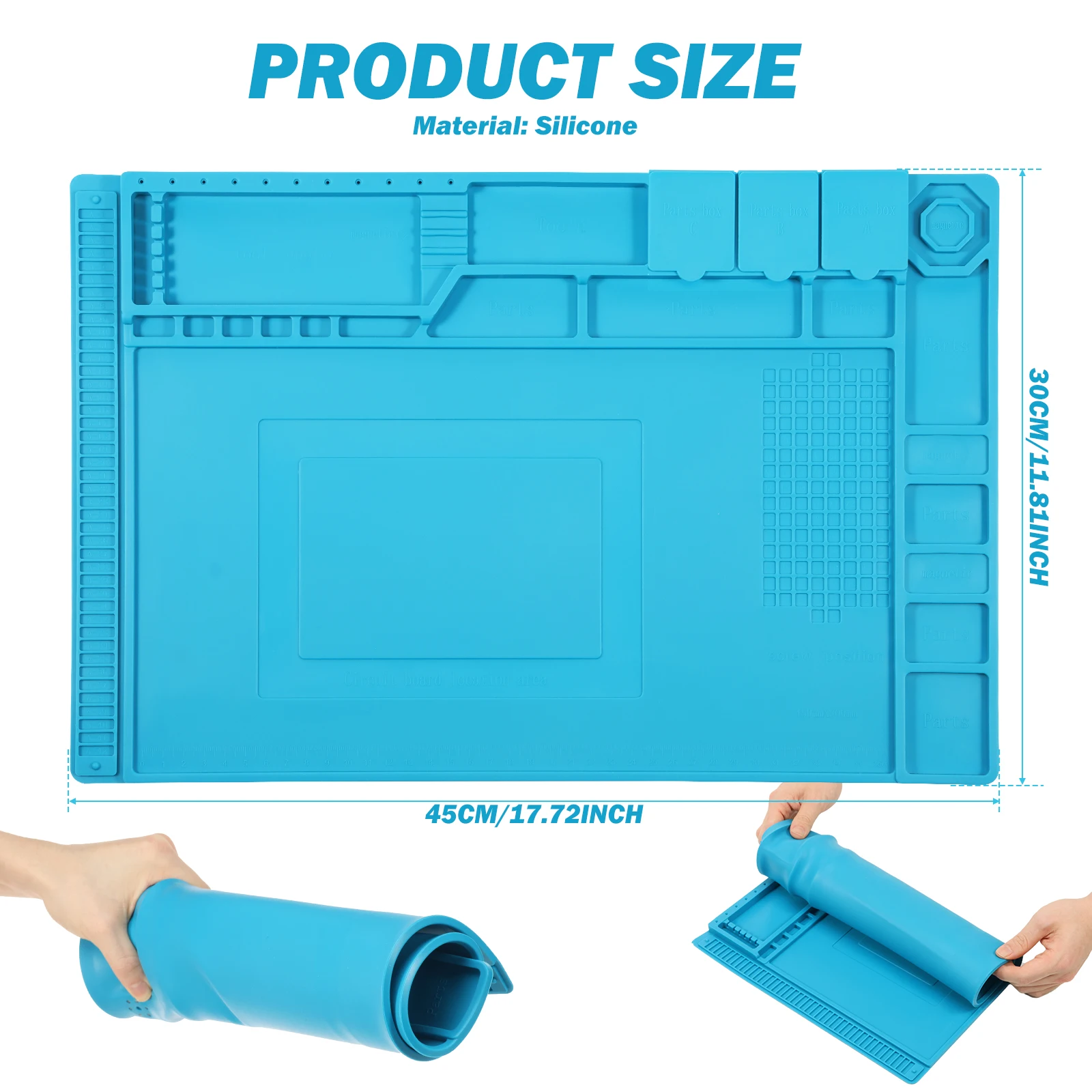45x30cm Silicone Soldering Mat - Electronics Repair Mat recension och pris